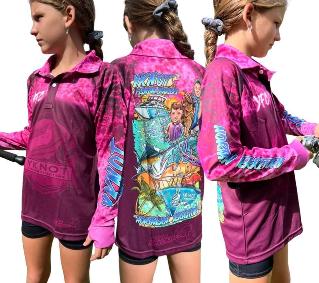 GIRLS YKNOT FISHING SHIRT - PINK