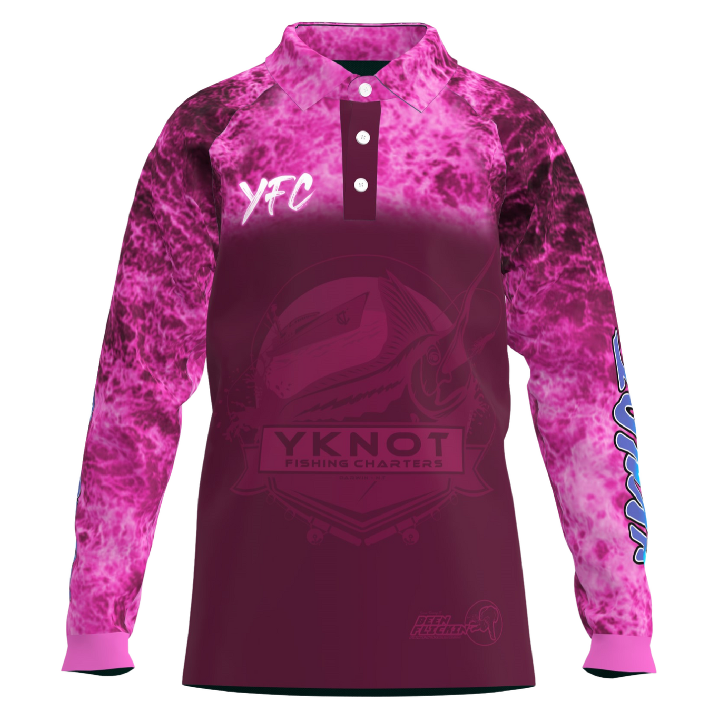 GIRLS YKNOT FISHING SHIRT - PINK